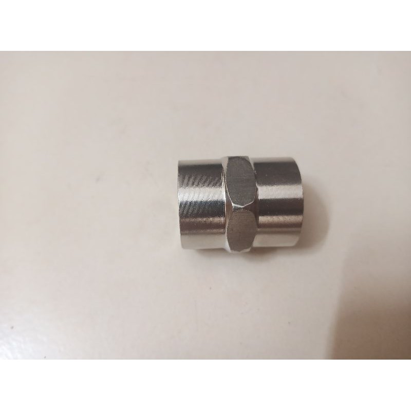 Măng sông nối 2 đầu ren trong 21 - Inox SUS 304