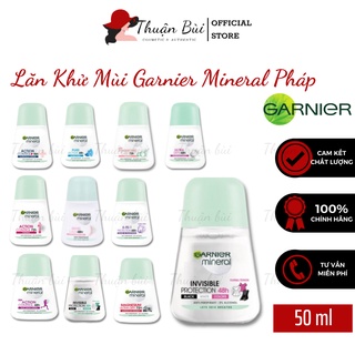 Lăn khử mùi nữ, lăn nách garnier mineral pháp 48h, chai 50ml