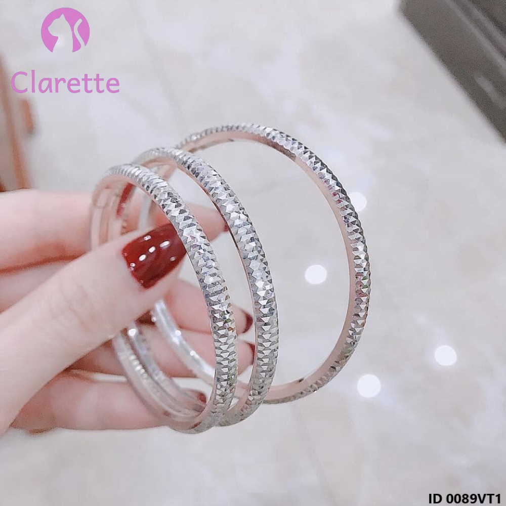 Vòng tay bạc phay Clarette 0089VT