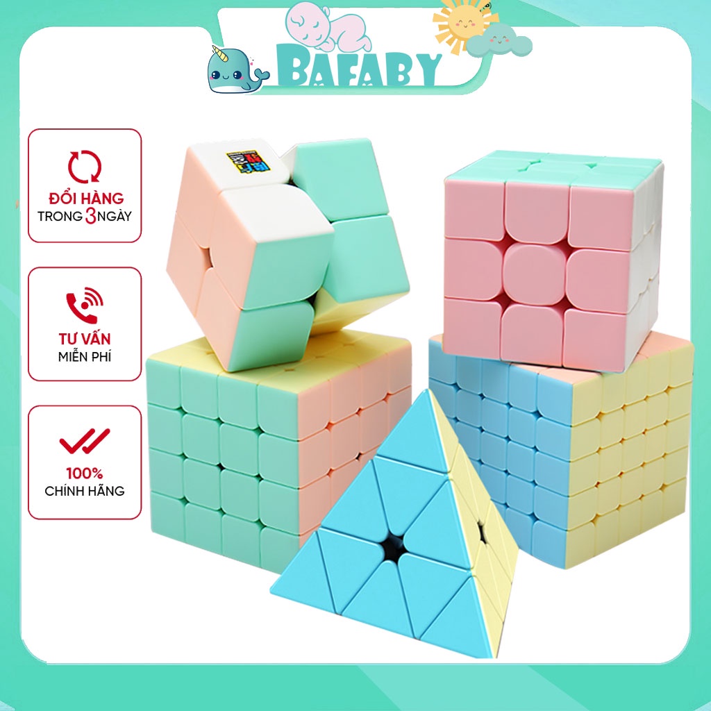 RUBIK 2x2 3x3 4x4 MoYu Giá Rẻ Nhựa Vi Sinh An Toàn Xoay Nhanh Trơn Mượt Bafaby R456