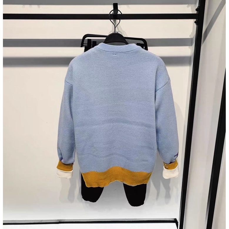 Áo len Đông Thu của nam giới Felix Cat Joint Lose Áo len dệt kim cổ tròn xu hướng