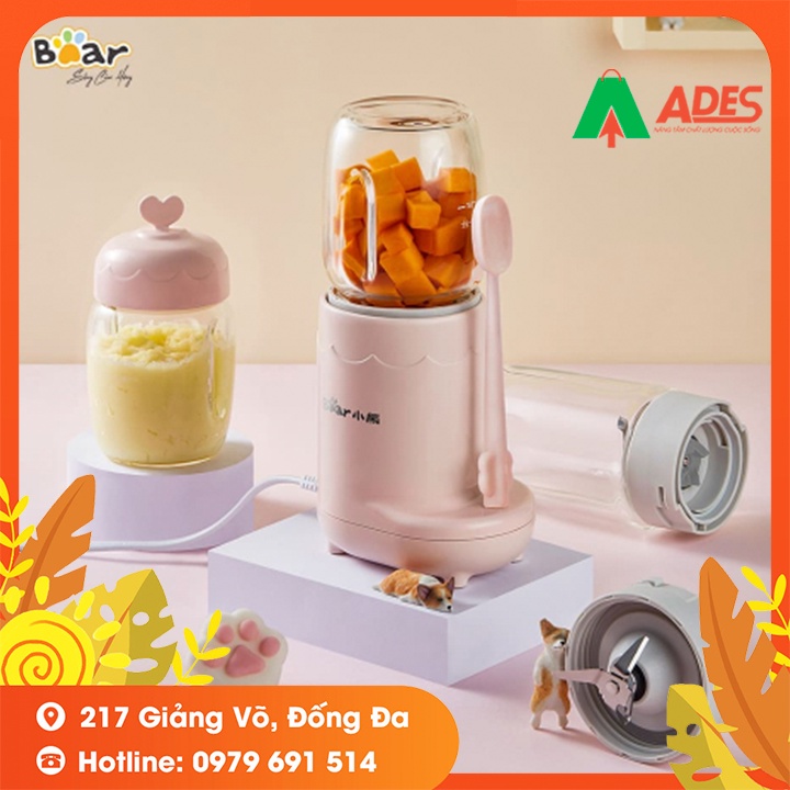 Máy xay thực phẩm cho trẻ em Bear GR-B03V1 - BẢN QUỐC TẾ - Bảo Hành Chính Hãng 12 Tháng - Xay Bột, Xay Cháo, Xay Rau Củ