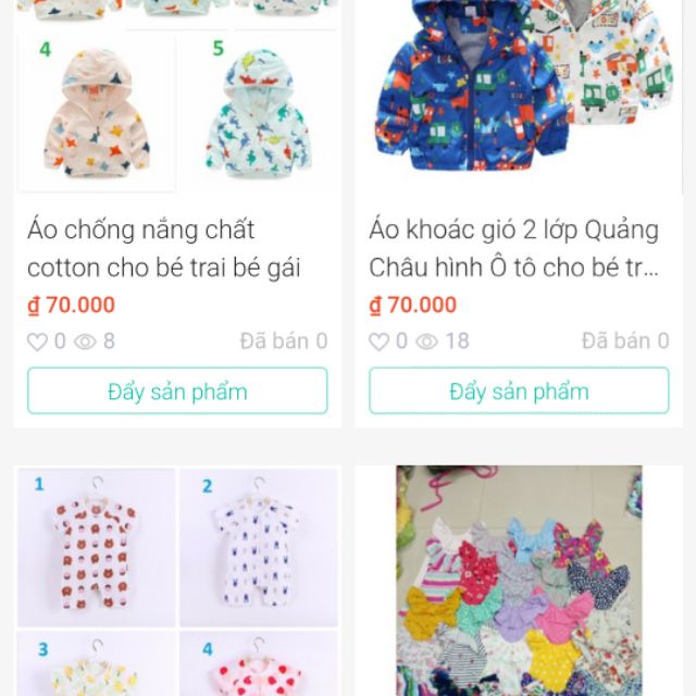Combo thanh lý đồ cho bé