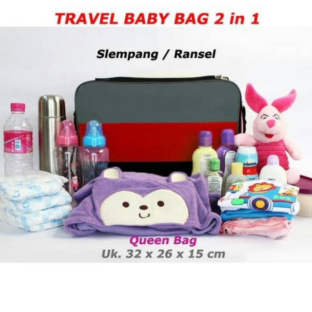 Ba Lô Đựng Bình Sữa Em Bé 2 Trong 1 Tiện Lợi