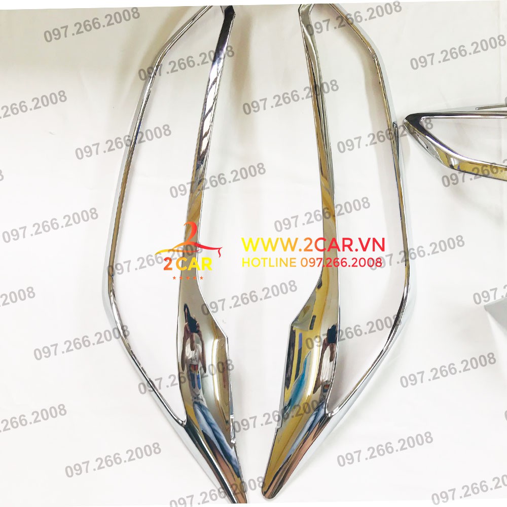 Ốp viền đèn pha, hậu xe Honda City 2017- 2020, 2021, 2022 - Mạ crom sáng bóng