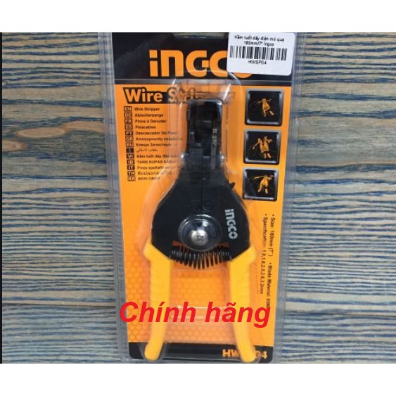 ĐỒ NGHỀ INGCO Kềm tuốt dây điện mỏ quạ 180mm/7''  HWSP04 (Cam kết Chính Hãng 100%)