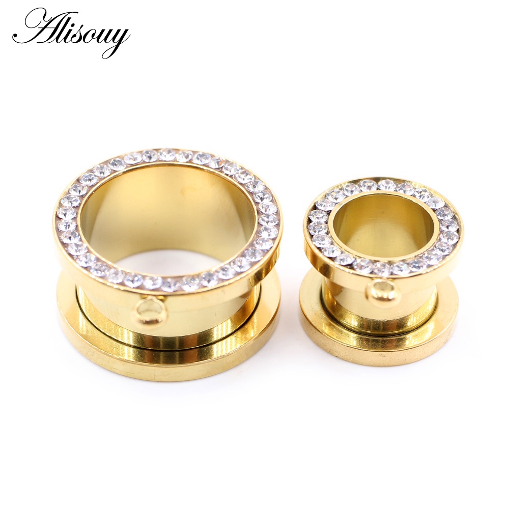 Alisouy Set 2 Dụng Cụ Nong Tai 6mm-25mm Bằng Thép Không Gỉ