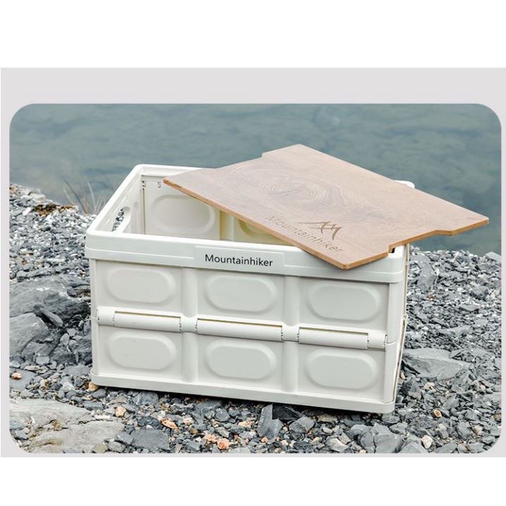 THÙNG ĐỰNG ĐỒ GẤP GỌN ĐA NĂNG NẮP GỖ TIỆN LỢI ĐI DÃ NGOẠI, CẮM TRẠI, PICNIC - THÙNG ĐỰNG ĐỒ Ô TÔ 50L | BigBuy360 - bigbuy360.vn