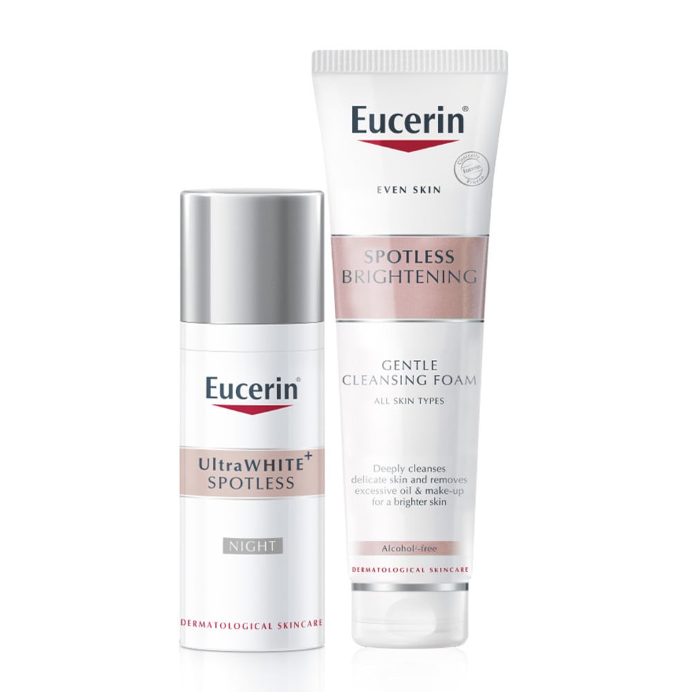 Set Eucerin Sáng Da (Kem Dưỡng Đêm Ultrawhite Spotless 50ml + Sữa Rửa Mặt Ultrawhite Spotless 150g)