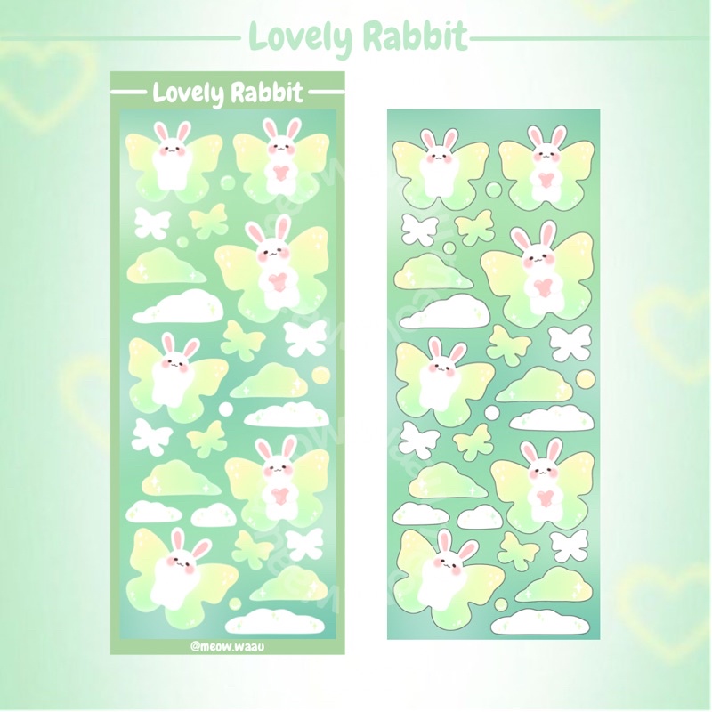 Sticker Lovely rabbit - Green