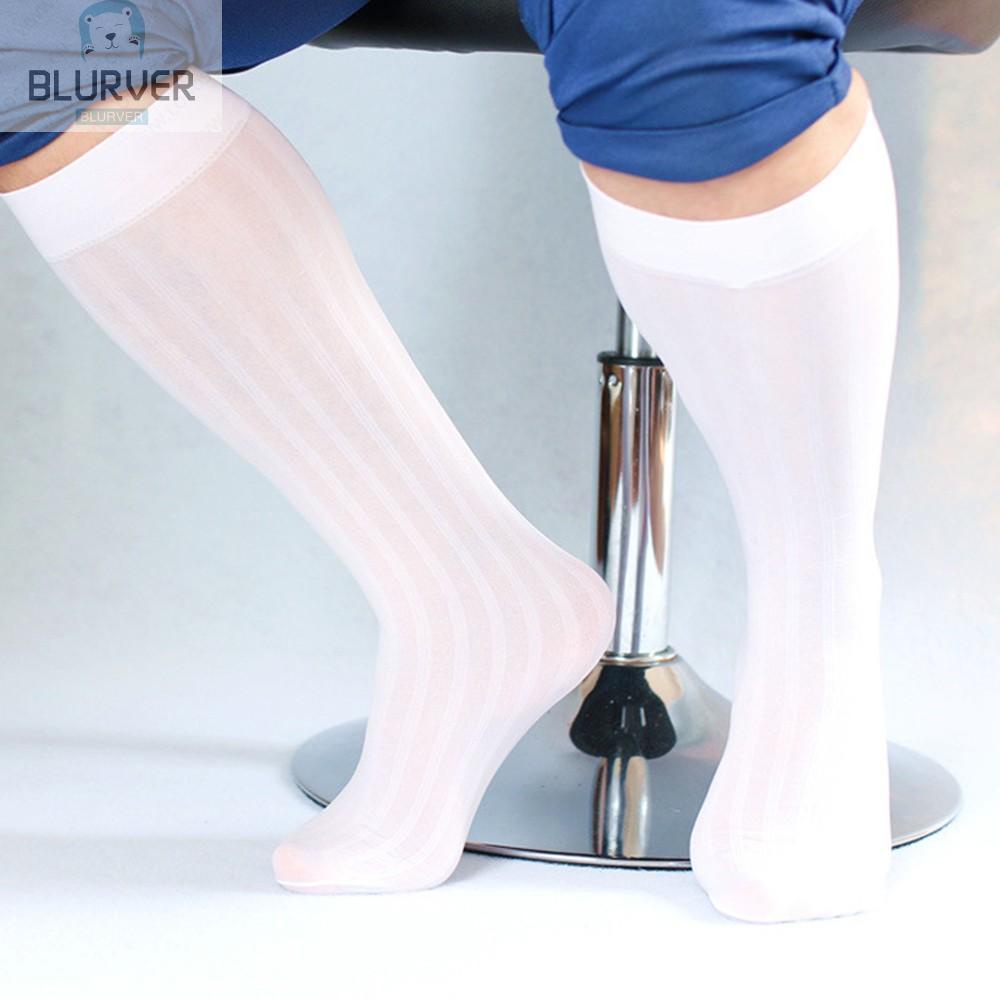 Vớ dài ngang gối họa tiết kẻ sọc thoáng khí thời trang cho nam