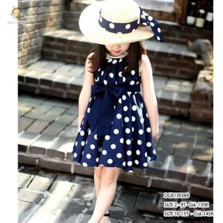 Combo Váy chấm bi cột nơ