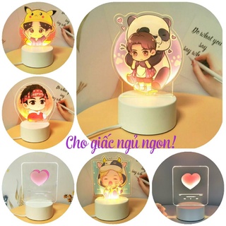 Đèn ngủ, đèn ngủ 3d, đèn ngủ dễ thương, đèn ngủ đẹp dùng làm đèn ngủ, trang trí...