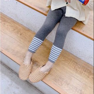 Quần legging ống phối sọc lạ mắt