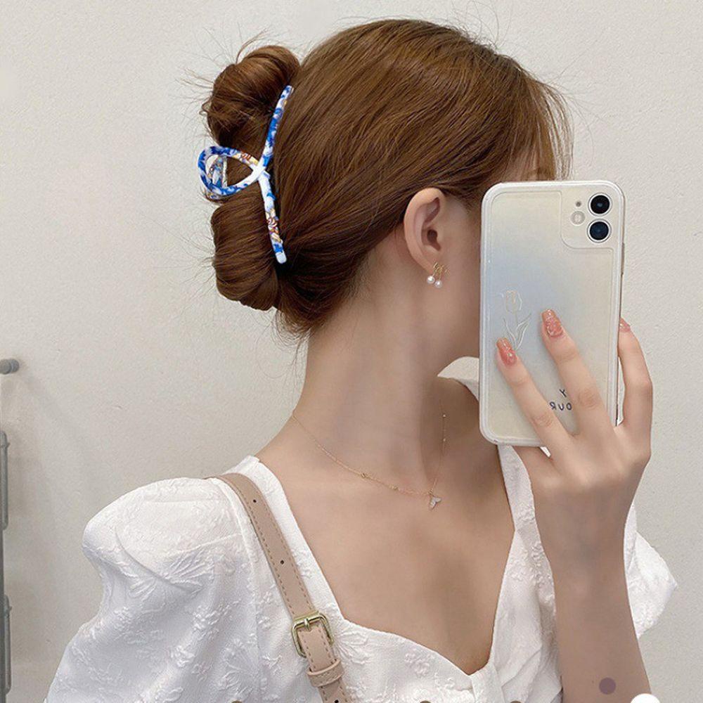 Kẹp Tóc Đuôi Ngựa Hình Hoa Phong Cách Vintage Thời Trang Cho Nữ Giá Đỡ
