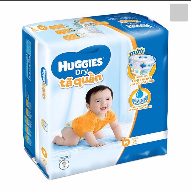 Tã-bỉm quần Huggies Dry M74