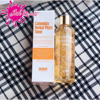 Tonner Dưỡng ẩm, Tri Mụn Hoa Cúc Vàng SNO Calendula Herbal Phyto Toner 200ml Hàn Quốc