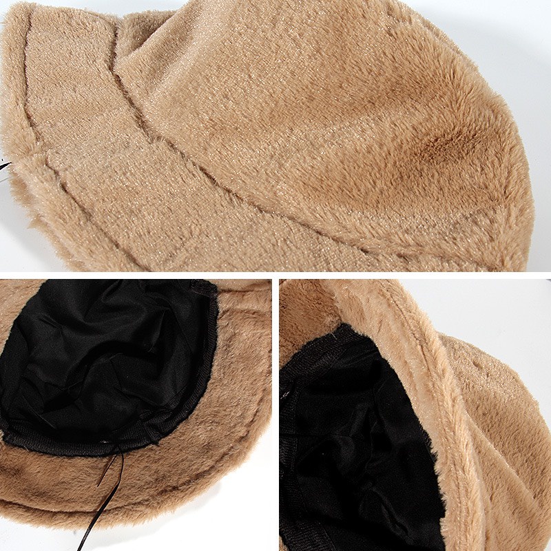 Mũ Bucket Nón Tai Bèo Vành Cụp Nón Lông Thỏ Kết Hợp Mềm Mịn 490 Nhiều Màu Sắc Ulzzang Form Unisex Nam Nữ - Hazo