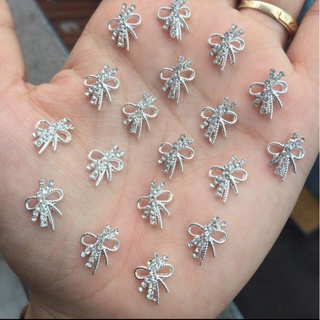 Charm nơ quốc dân, charm kim loại gắn móng cao cấp không gỉ