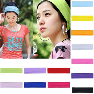 Nam Nữ Màu Trơn Băng Đô Cao Co Giãn Yoga Thể Thao Tóc Phụ Kiện Tóc Thể Thao Headband