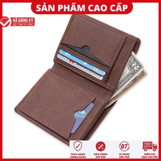 Ví da nam dáng đứng nhiều ngăn thương hiệu 4u thời trang f149
