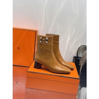 Giày bốt nữ Giày Hermes mới của phụ nữ Giày bốt ngắn thời trang của phụ nữ kích thước 35-40