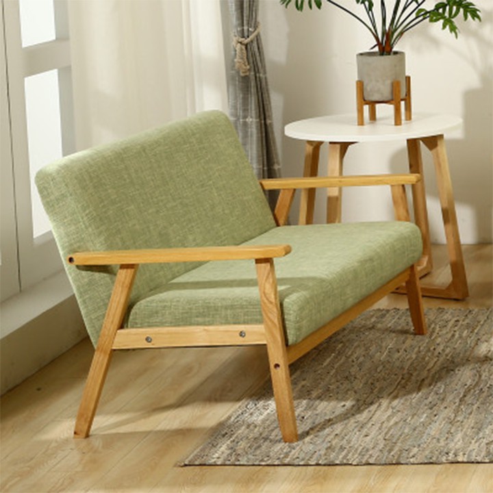 Ghế sofa đơn - Ghế sofa kiểu dáng đơn giản - Ghế sofa chân gỗ nệm vải