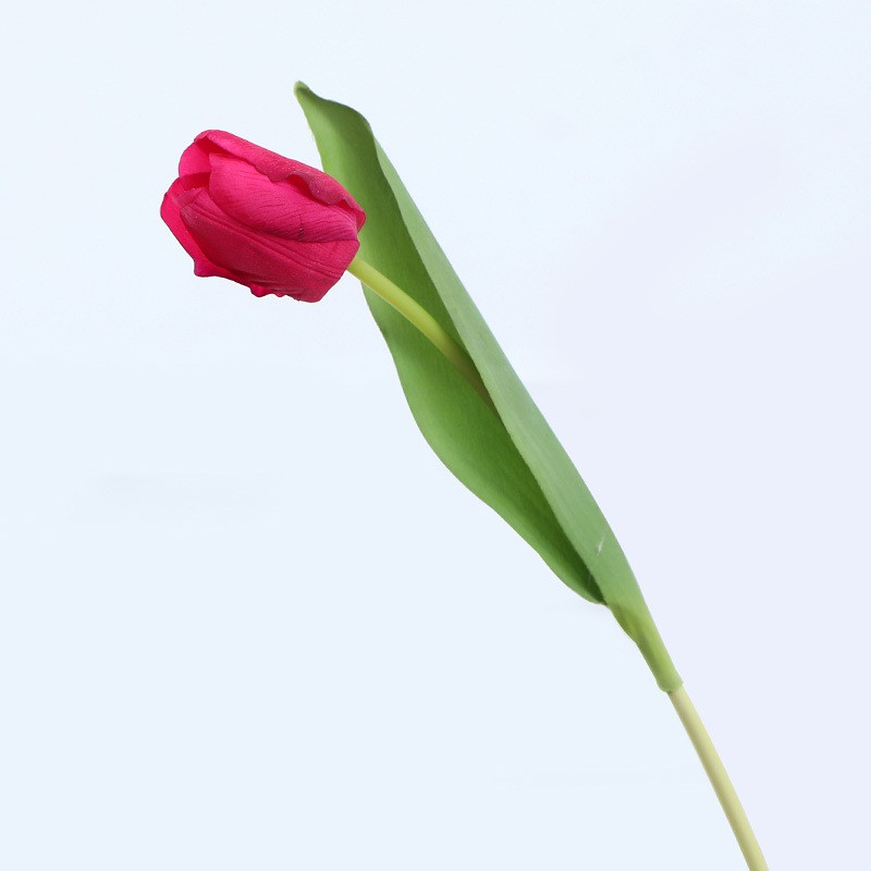 Hoa giả Hoa tulip cành lẻ - Hồng cánh sen