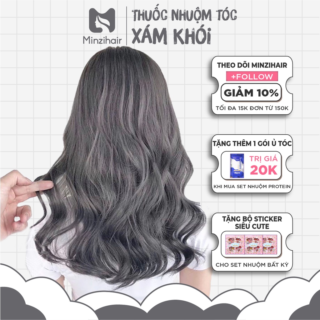 Thuốc Nhuộm Tóc Xám Khói Siêu - Thời Thượng & Hiện Đại Nhất Trong Bảng Màu Nhuộm | MINZIHAIR HN