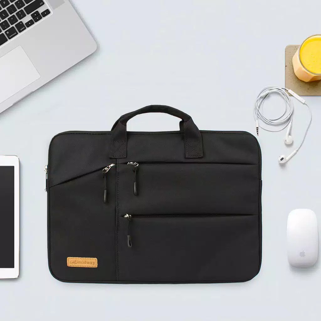 Túi Đựng Laptop 13 14 15 Inch Màu Đen Có Dây Đeo Tay Tiện Dụng | BigBuy360 - bigbuy360.vn