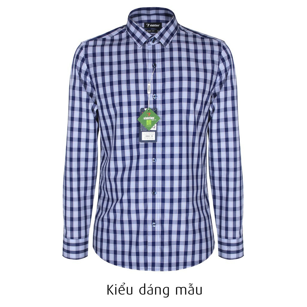 Áo sơ mi nam tay dài vạt bầu Slim Fit Bamboo Vĩnh Tiến 399 - G291