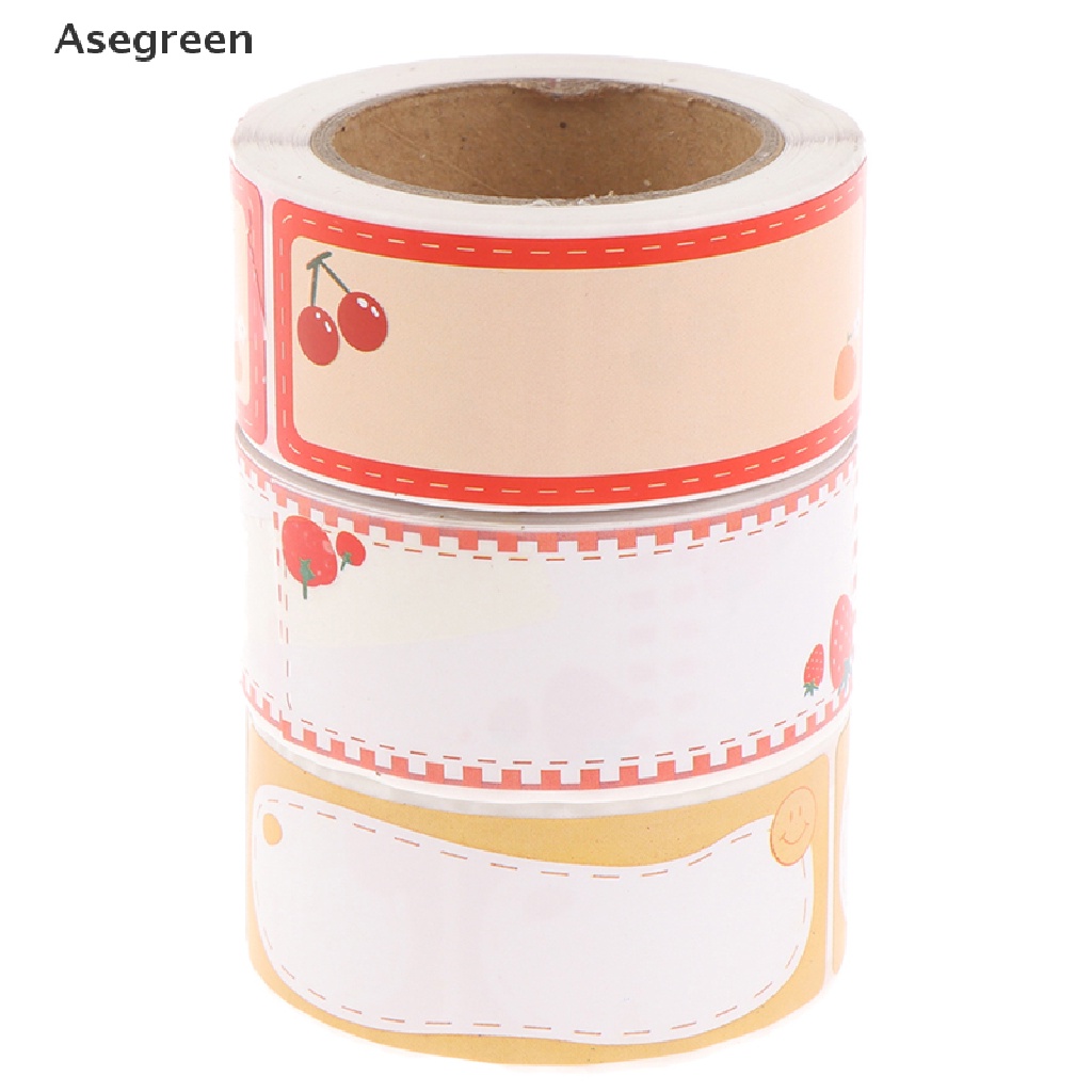 Cuộn 120 nhãn dán ghi tên chai lọ họa tiết hoạt hình dễ thương