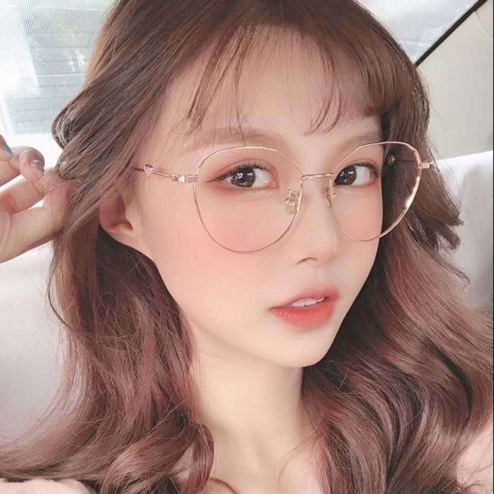 Mắt Kính Form tròn đính Trái tim có thể thay tròng Hot Trend Siêu Dễ Thương - Hata24h