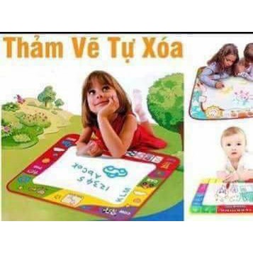 Thảm vẽ thàn kỳ tự xoá + 2 bút nước size 60x80cm