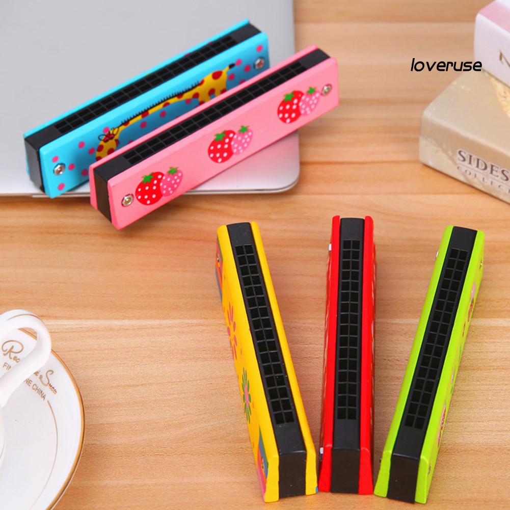 Kèn Harmonica gỗ tre 16 lỗ đồ chơi âm nhạc cho bé