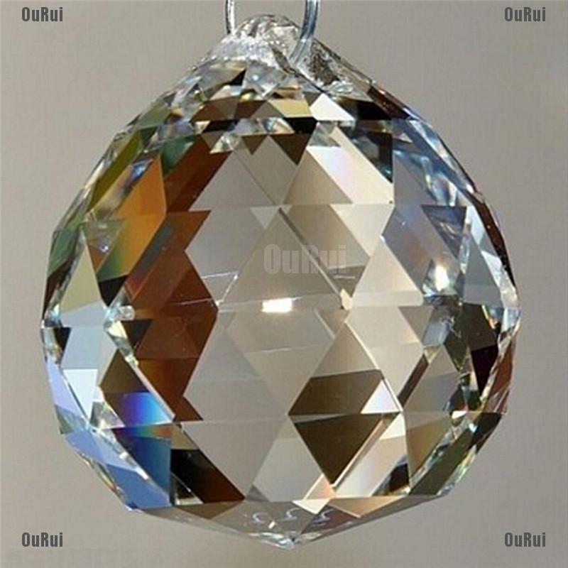20mm Clear Crystal Lighting Ball Prisms Hanging Pendant Wedding Curtain Decor