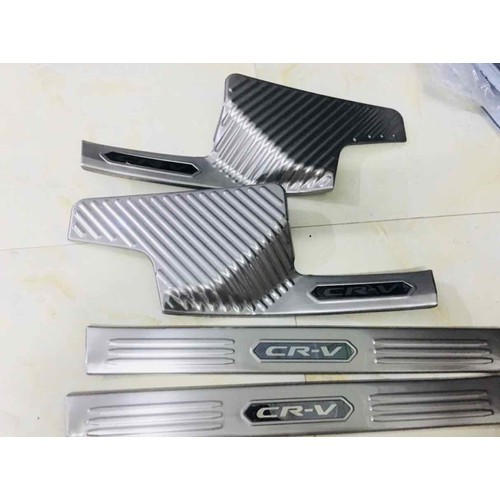 Bộ ôp bậc trong ngoài xe Honda CRV 2018-2019 mẫu inox