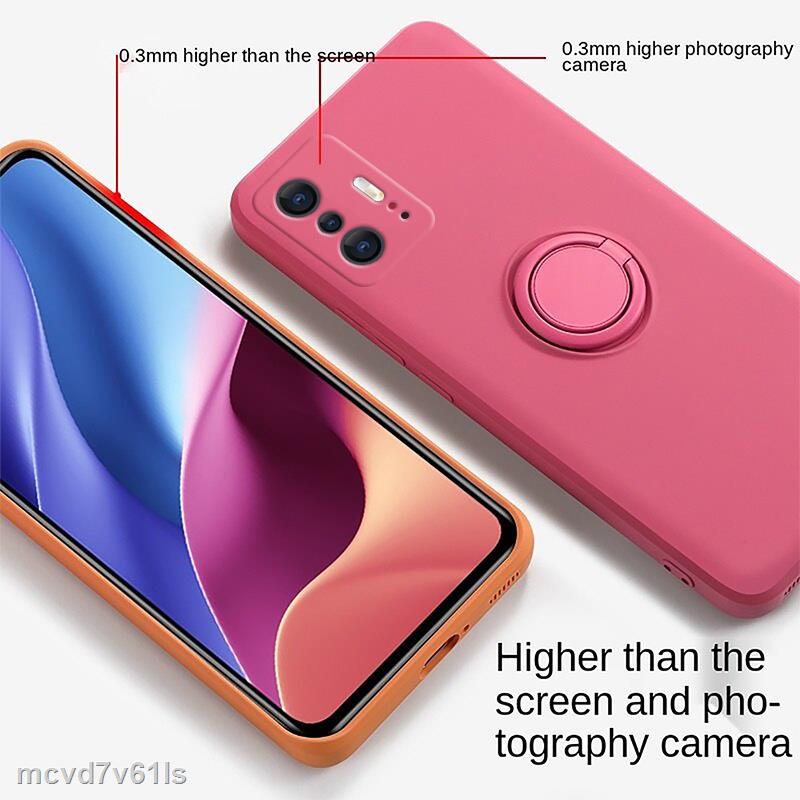 GENUINE Ốp lưng xiaomi 11T Pro 5g 10T Giá đỡ vòng từ tính Chân đế Silicone mềm Bảo vệ toàn diện Máy ảnh Dây buộc Miễn ph