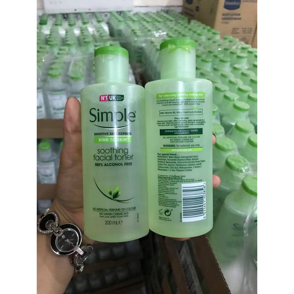 Toner Simple dịu nhẹ dưỡng da 200ml | BigBuy360 - bigbuy360.vn