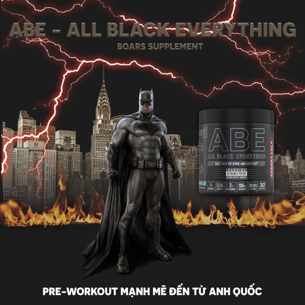  ABE PREWORKOUT - THỰC PHẨM GIÚP TẬP TRUNG, NÂNG CAO HIỆU SUẤT TẬP LUYỆN (30 LẦN DÙNG)