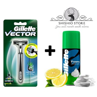 [COMBO TIẾT KIỆM] Dao cạo râu + Bọt cạo râu Hương Chanh/ Hương Bạc Hà Gillette Foamy 175g