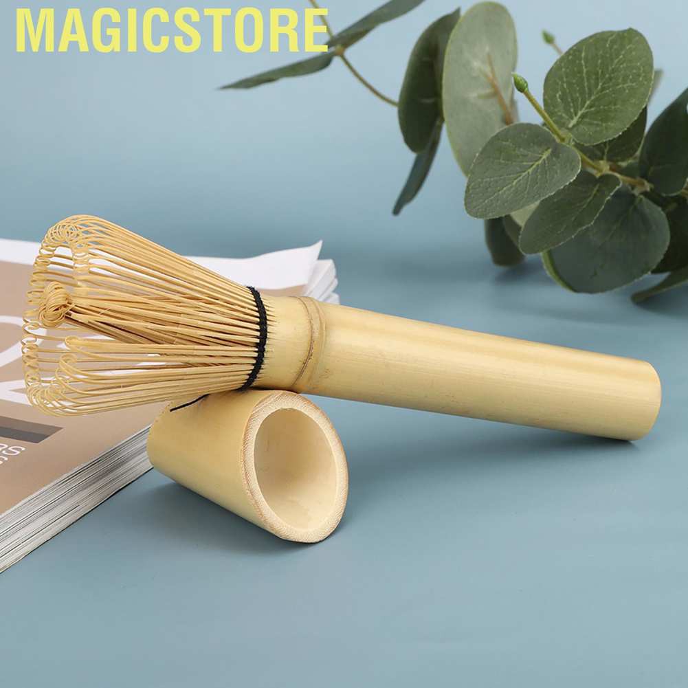 Magicstore Natural Bamboo Chasen Matcha Green Tea Whisk Long Handle Powder Brush Tool