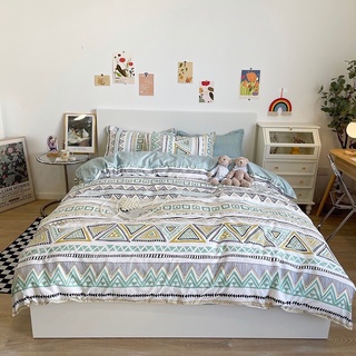 Bộ Ga Giường, Drap Giường (Clip Thật) Cotton Xám Xương Cá Siêu Ngầu M4*2M-M6*2M-M8*2M