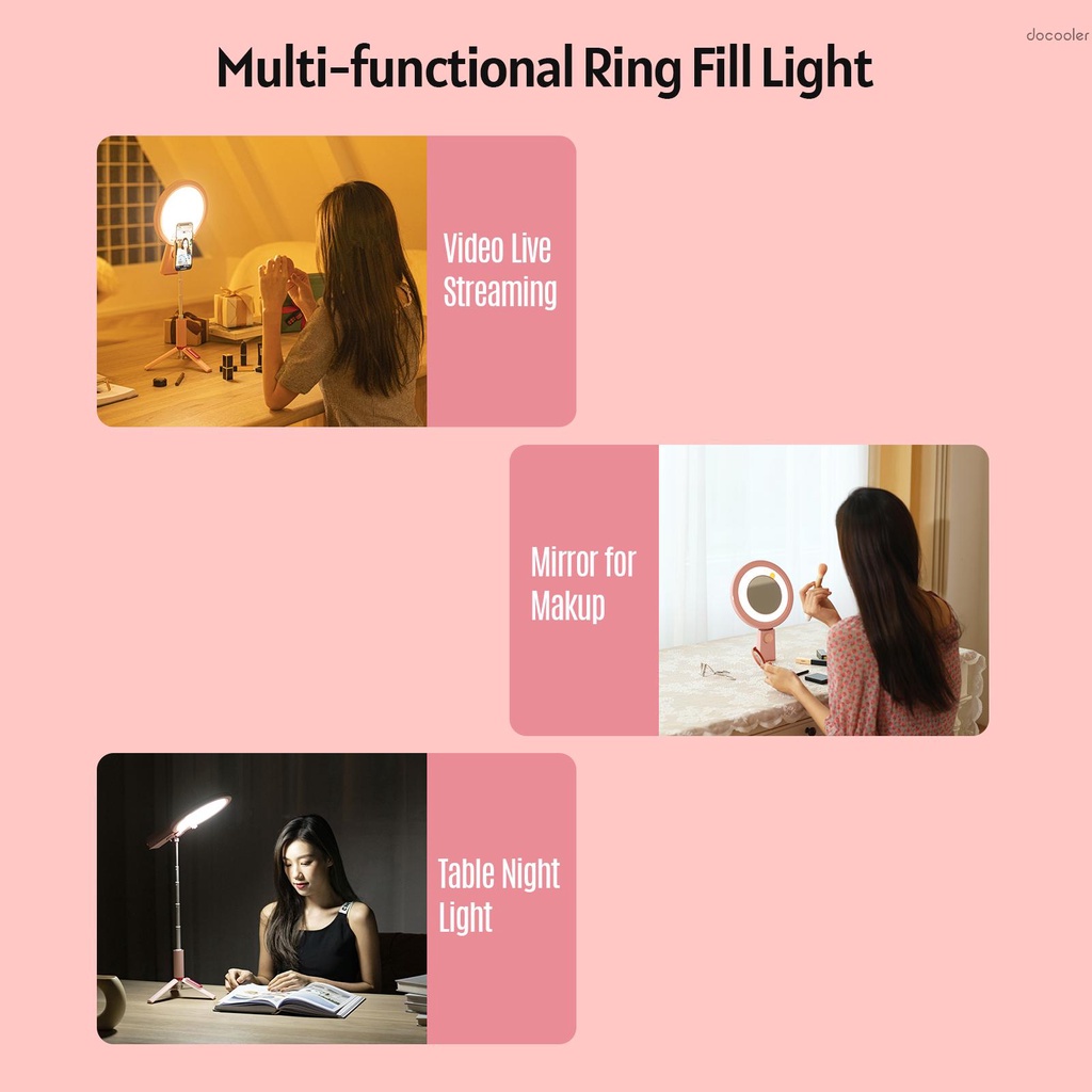 Bộ Gậy Selfie 3 Trong 1 82cm 20cm / 7.9in Led 3500k-6000k 9 Cấp Độ 1800mah | BigBuy360 - bigbuy360.vn