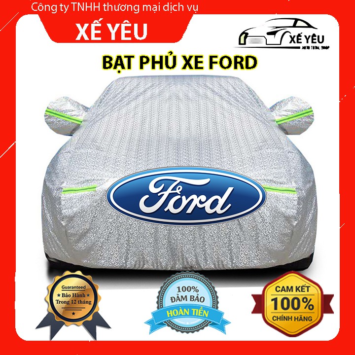 Bạt Phủ Ô Tô - Bạt Phủ Xe Ô Tô Ford EcoSport, Everest, Escape, Focus, Explorer, Ranger - Chất Liệu Bạt Tráng Nhôm 3 Lớp