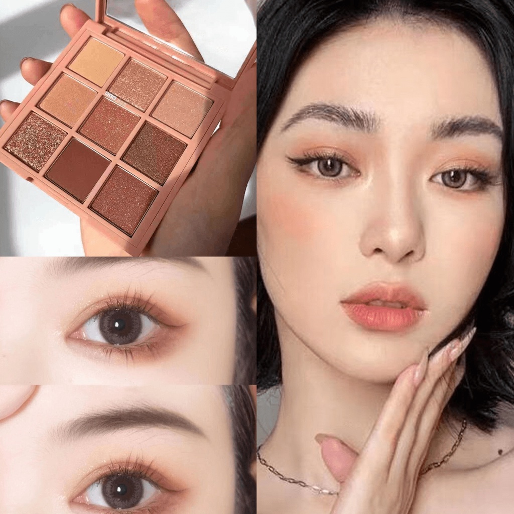 Bảng Phấn Mắt Chín Màu Chống Thấm Nước Và Mồ Hôi Cho Người Mới Bắt Đầu