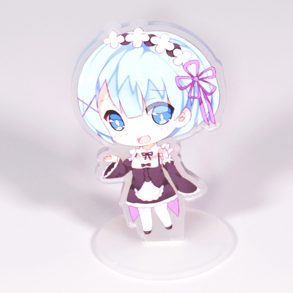 [thanh lý bán lỗ]Standee Tượng Mica Anime chibi 10cm - Re:Zero [AAM] [PGN20]