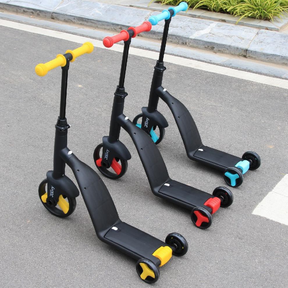 bé Xe tập đi cho trẻ em Siêu xe biến hình xe Scooter, xe chòi chân, xe cân bằng 3 trong 1 cho bé từ 1 tới 6 tuổi  Nadle