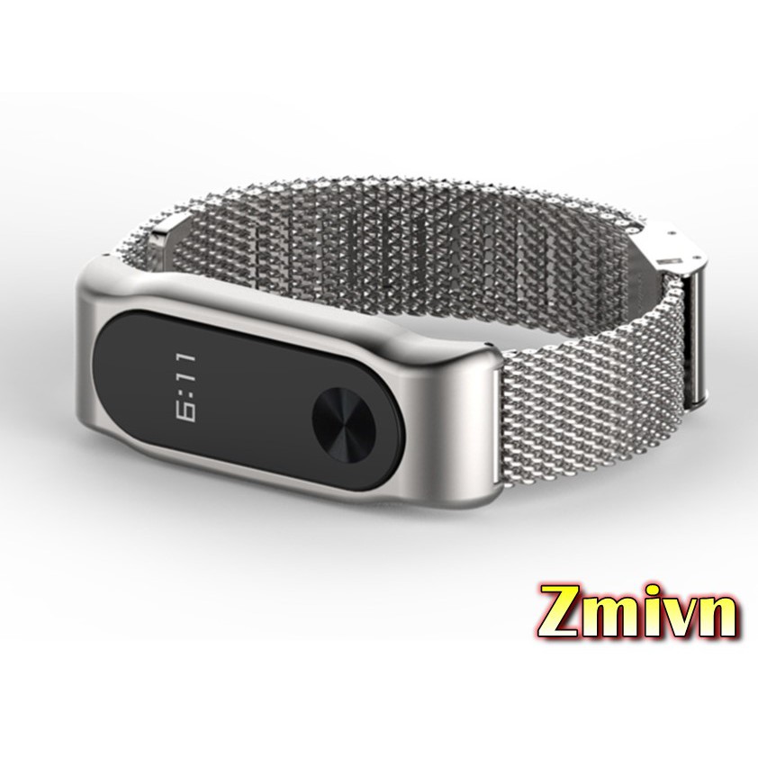 [Tặng dán màn] Dây đeo kim loại thay thế Xiaomi Miband 2