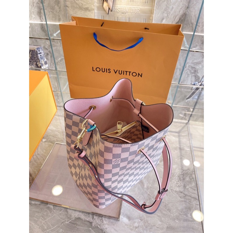 Túi tote, Túi xách nữ caro da thật thời trang cao cấp LV Louis Vuitton